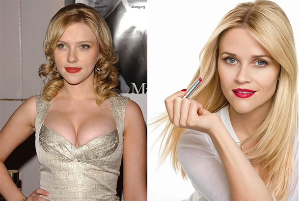 Scarlett Johansson si Reese Witherspoon au forma inima a fetei