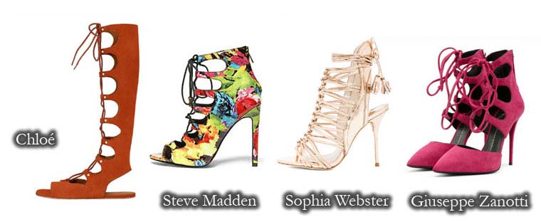 Sandale la moda cu sireturi 2015