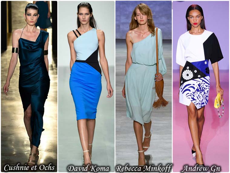 Modele asimetrice rochii dama vara 2015