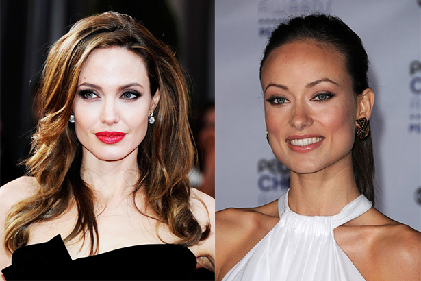 Angelina Jolie si Olivia Wilde au forma patrata a fetei