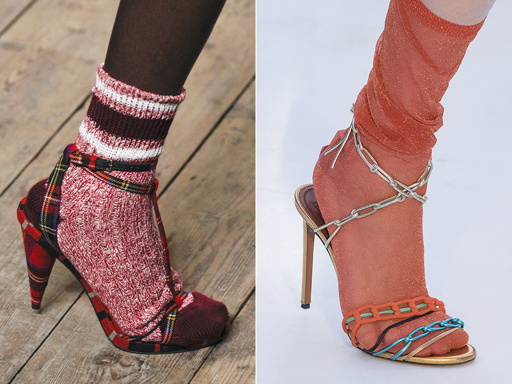 Sandale cu sosete la moda in 2018